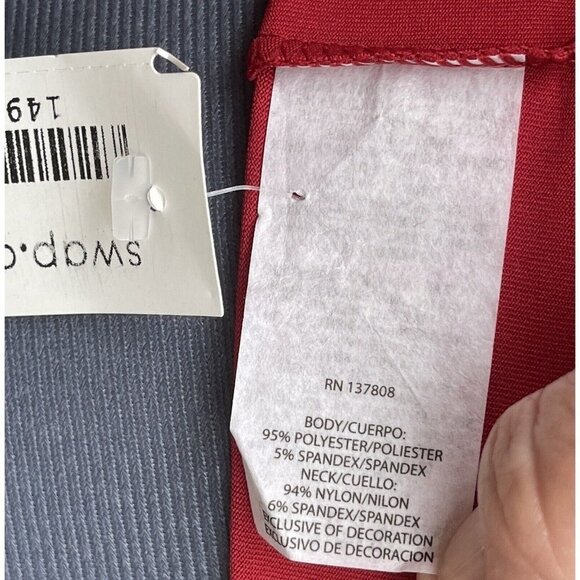 NFL / ALL SPORT COUTURE Womens Red Halter Stretch Top Large Atlantic Falcons NWT - Picture 11 of 16